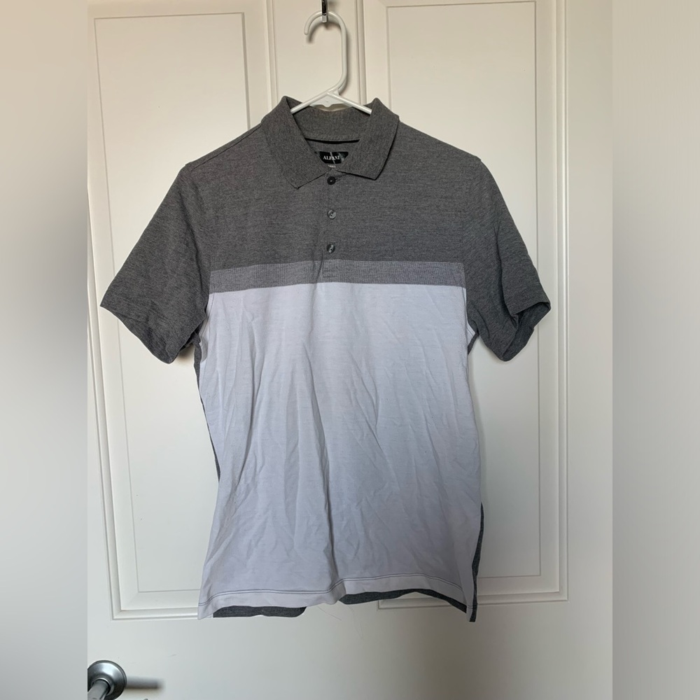 ALFANI Mens Color Block Polo Shirt  Size Small